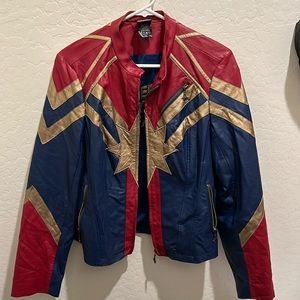 Her Universe Captain Marvel Faux Leather Jacket Size: L